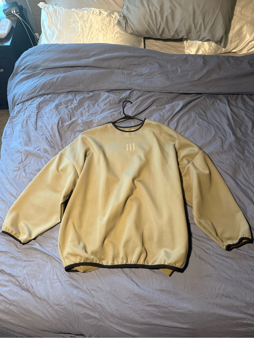 Fear of God Men's Crewneck Sweater in Olive with Black Trim
